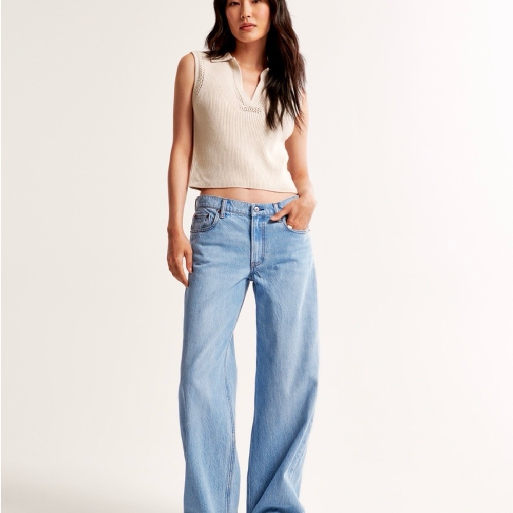 Abercrombie & Fitch Low Rise Ultra Loose Baggy Jeans 28 6